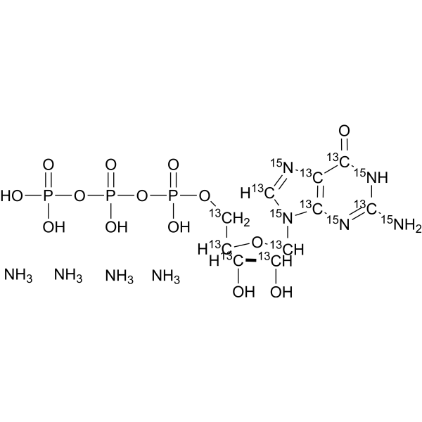 Guanosine triphosphate-13C10,15N5 tetraammonium (GTP-13C10,15N5 tetraammonium)